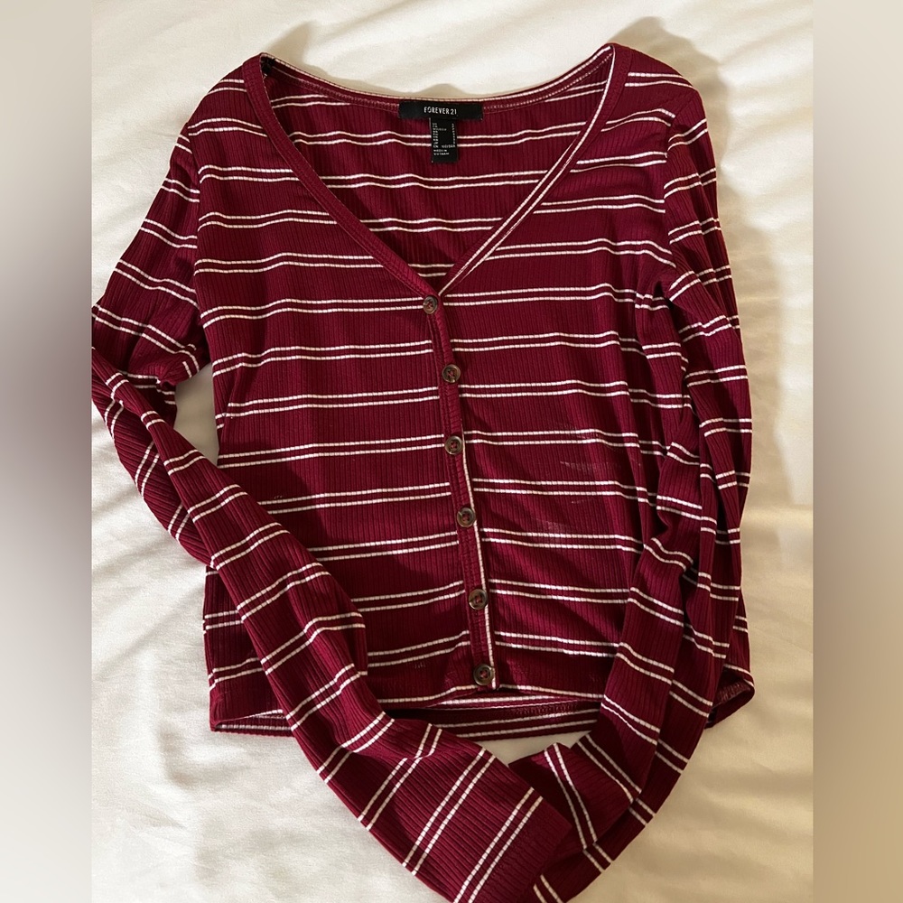 long sleeve cropped top from forever 21